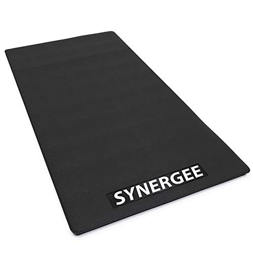 Synergee Exercise Equipment Mats. High Density Floor Mats for Indoor Fitness Training Equipment. Works Great with Cycling Bikes, Spinning Bikes, Treadmills or Rowers. Available in 3 Sizes.