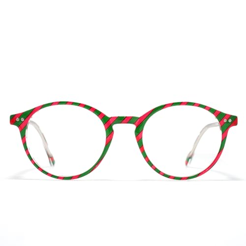 TIJN Blue Light Blocking Glasses Men Women Vintage Thick Round Rim Frame Eyeglasses