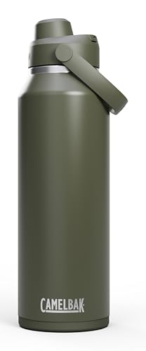 Image of CamelBak Thrive Chug Insulated Stainless Steel Water Bottle, Cold Retention with High Flow Lid for Everyday Hydration and Active Use, 40oz, Moss