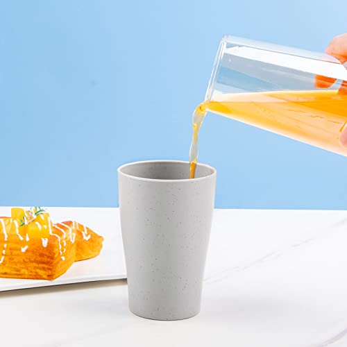 Supernal 32Pcs Wheat Straw Dinnerware Sets,Dinnerware Sets For 8,Plates And Bowls Sets,Reusable Tableware,Grey Dish Set 16Pcs Plates, 8Pcs Bowls, 8Pcs Cups,Microwave Dishwasher Safe. #TOP5