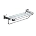 Towel Bar 304 Stainless Steel Bathroom Shower Glass Shelf Rack with Towel Bar/Guide Wall Length (40 50 60cm) Drawing Surface Towel Holder (Size : 60X14.5X8CM) (40X14.5X8CM)