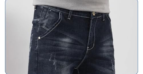 Men Slim Jeans Vintage Stretch Skinny Trousers Hip-Hop Distress Street Denim Pants3