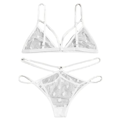 Combinaison lingerie sexy blanche en maille pour sublimer ses courbes sans complexe