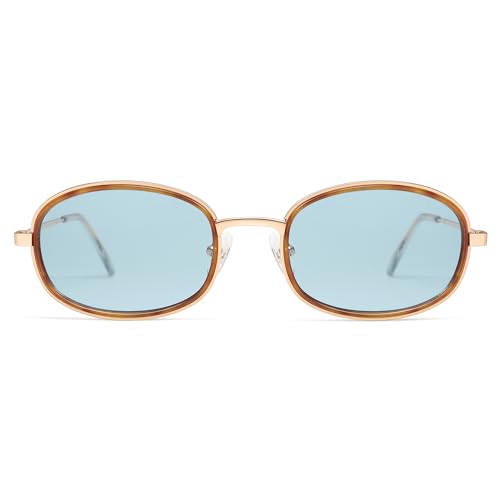 Retro Oval Sunglasses for Women Men Trendy Large Round Y2k Sunnies AP3681
