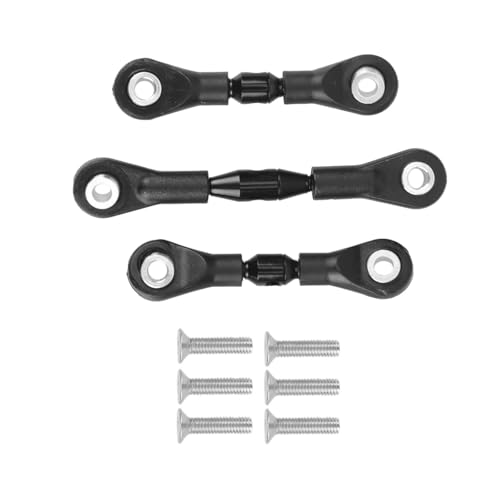 Rc Special Connecting Rod for TT-01 1/10 3Pcs Metal Steering Rod Link Rod Tie Black RC Car Off-roadTracked Vehicle Parts and Accessories Upgrade Replacement and Use