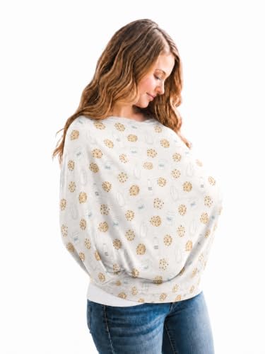 Image of Copper Pearl Nursing Cover for Breastfeeding - Multi-Use Baby Car Seat Canopy, Stroller Shade & Breast Feeding Wrap for Women, Stretchy Breathable Carseat Shawl for Boy or Girl, Chip