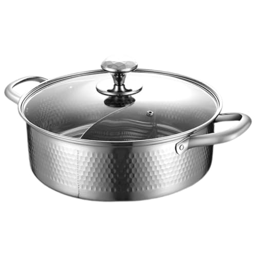 Mikinona Edelstahl Simmertopf Hammermuster Glasdeckel