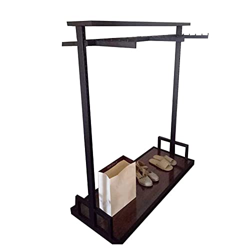 Perchero de metal resistente con barra para colgar y para ropa
