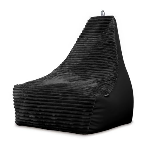 HAPPERS Puff Salón Soft Negro sillón Relax, para Habitación y Oficina