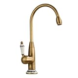 TYMYW Küchenarmatur Retro Messing 360° Schwenkbarer Wasserhahn Küche Einhebelmischer Einlochmontage Antik