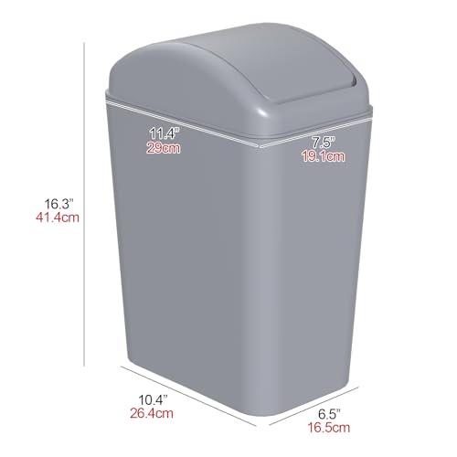 Canecas de basura con tapa batiente 4.5 galones 3 unidades miniatura 2