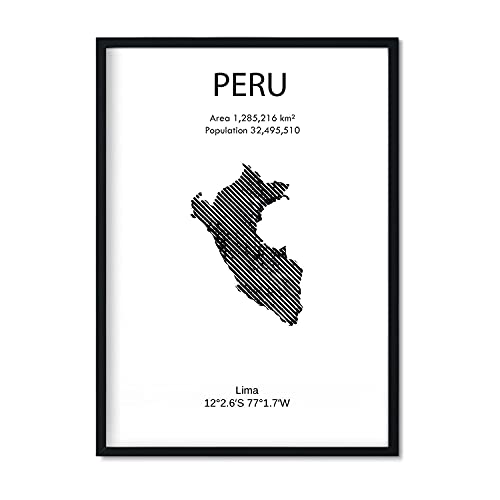 Nacnic Affiche du Venezuela. Feuilles de pays et continents. format A4
