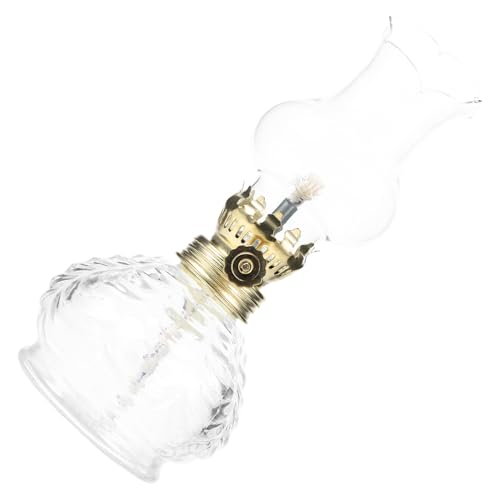 Queroseno de Vidrio Retro de Aceite Decorativa para Interiores para Emergencias y Acogedores Casas y Campamentos