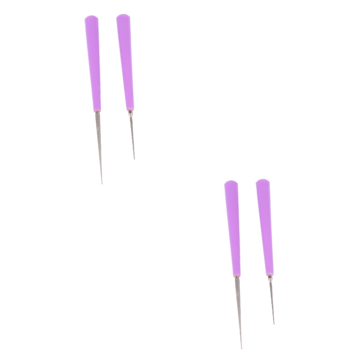 Sewroro 2sets Bead Hole Punch Bead Reamer for Craft Beading Tools Wire Jewelry Making Pearl Hole Punch Set 2pcs*2