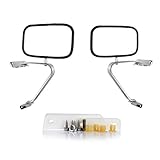 YISHUEE Manual Fold Non-Heated Black Driver Side or Passenger Side Mirror Compatible with 1984-1990 for Ford Bronco II Left Side or Right Side View Mirror Manual Adjustment Smooth