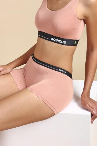 Image of &Circus Women's Puresoft Beechwood Modal Boyshorts | Innerwear for Women Seamless Underwear for Women Brief Boxer for Women