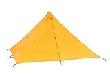 キャンプテント Desert Walker テント 軽量 0.7KG 3 色 1〜2人用 登山 テント に適用 3000MM防水に強い ワンポールテント スーパー耐引裂性 15Dナイロン両面シリコーンオイル 防風 コンパクト設計 バッグ付き (黄)