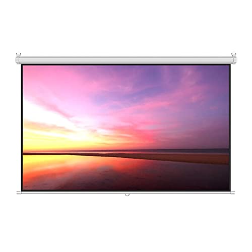 Mogkaaf SYX0813-TYMB2303 Projector Screen Manual Pull Down Projector Screen With Auto-Lock For Home Theater Presentation, 4:3/16:9 Hd Portable Foldable Projection Screen Wall-Mounted Projection Screen cover