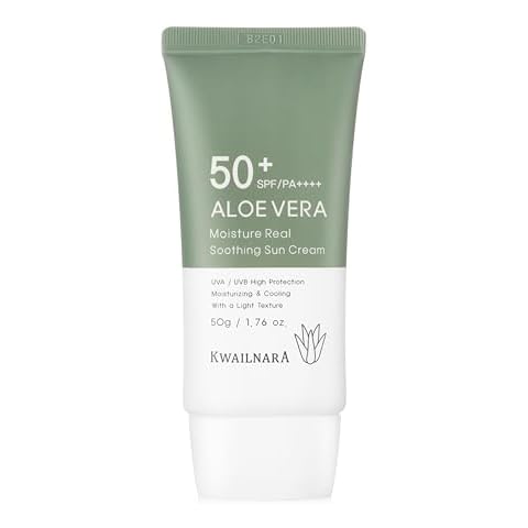 WELCOS KWAILNARA Aloe Vera Moisture Real Soothing Sun Cream | Hydrating | Non Nano and No Greasy | Korean Skin Care for Ultimate Sun Protection & Hydration | 50g / 1.76oz Cover