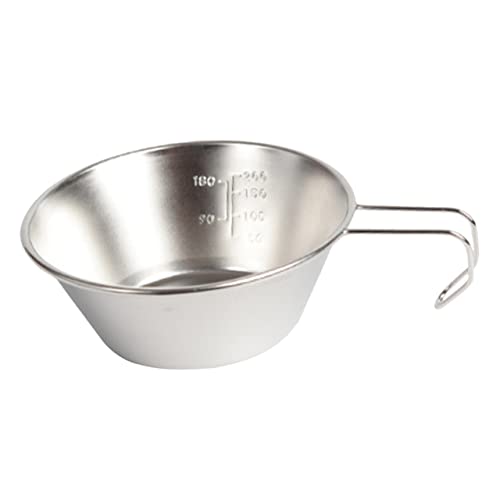 FOYTOKI Stainless Camping Cookware Bulk Cups Bowl Salad Bowl Portable for Outdoor