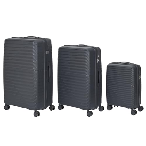 Valises Dubai XL au design moderne élégant et set de 3 bagages noirs haute sécurité