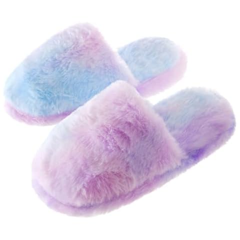 TYONMUJO Kids Slippers for Girls Fuzzy Slippers Boys Indoor Shoes Cute Soft Plush U30 Cover