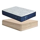 Mobelcenter, Pack Canapé y Colchón Visco y Muelles Nube 135x190 cm,...