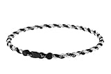 Phiten Titanium Neclace Tornado, Black/White, 18 Inch