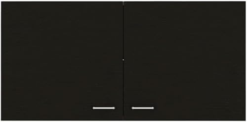 Miniatura 6 de Gabinete de pared Toran, dos estantes, puerta doble - negro