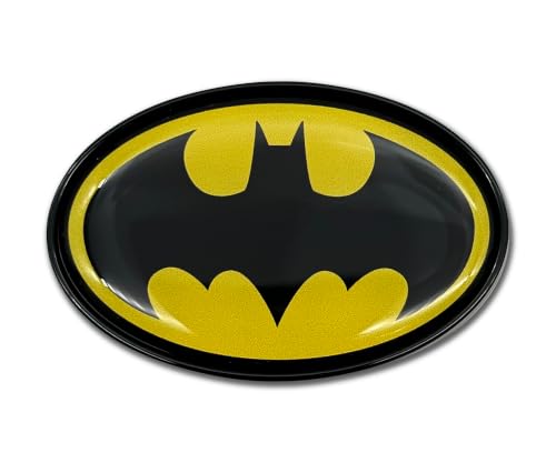 Image of Elektroplate Officially Licensed 2 Mini OEM Chrome DC Comics Batman Emblems for Motorcycles, Watercrafts, and Decorations | Universal Fit at 2.15 inch x 1.4 inch | Weatherproof | 2-Pack