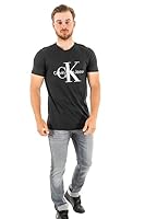 Calvin Klein Jeans Mens Core Monologo Slim Tee, Ck Black