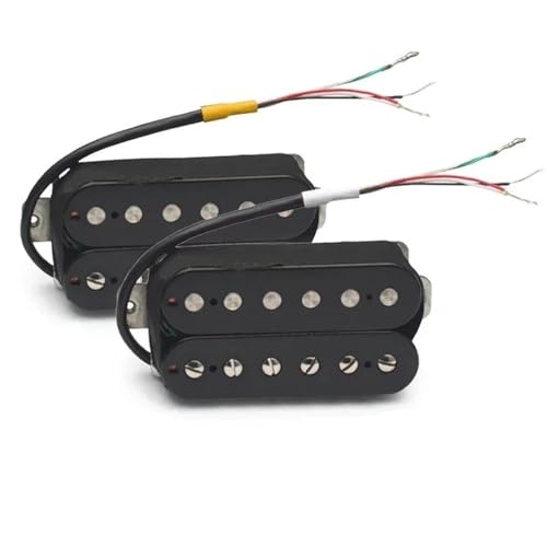 エレキギターピックアップセット アルニコ 2-エレキギターピックアップ N-50 7-8K B-52 8-9K ハムバッカー ダブルコイルピックアップ ギターパーツ ブラック ホワイト(B)