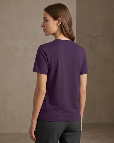 Image of NOBERO 100% Cotton T-Shirts for Women Stylish | Regular Fit | Solid T Shirts for Women 180 GSM Combed Cotton | Crew Neck Half Sleeve