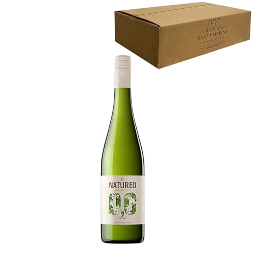 Natureo Blanco Sin Alcohol - Fresco y Frutal con un Toque Dulce - Ideal para Pescados y Arroces - 75 cl