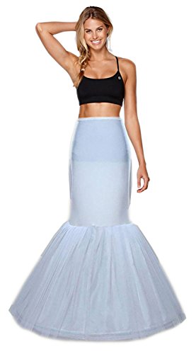 Babydress® Crinoline Mariage Jupon mariée Jupon Robe de mariée Jupons Queue de sirène Femme Jupes Sculptantes Wedding Petticoat Robe de Bal Jupon Jupes Femme (38, Blanc)