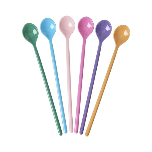 Rice Latte Löffel Spoons'La Joie De Vivre' aus Melamin 6 Stück mehrfarbig