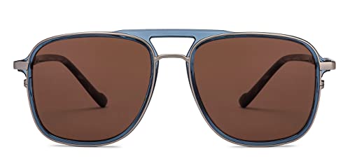 Image of Hip Hop Full Rim Square Branded and Stylish Sunglasses For Men & Women | Polarized and 100% UV Protected | Medium | LK S15200