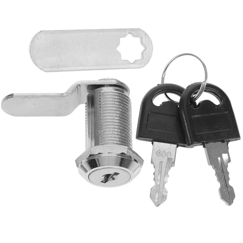 BCOATH Cerradura de Archivador con Llave para Cajones y Taquillas, Aleación de Zinc y Abs, Uso y Apertura No Uniforme, Color Plata, Modelo 5/8