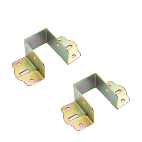 NbgrvB Soporte de cama 2 soportes para riel de cama, bisagra de cama, soporte fijo para muebles de hierro, accesorios de cama para decoración del hogar