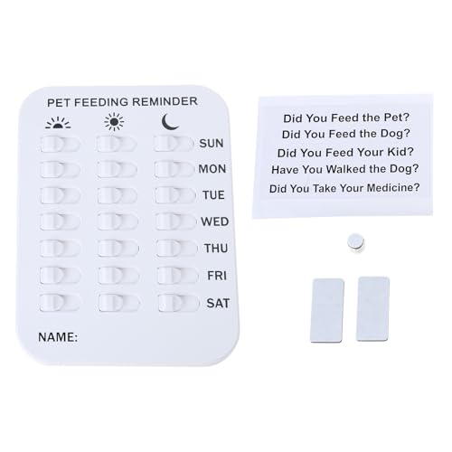 XFUYI Fütterungserinnerung für Hunde: Fütterungsplan für Haustiere, einfach anzubringender Magnetaufkleber und Futterempfehlung für Ihren Hund