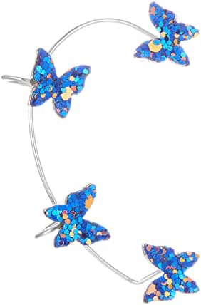 Butterfly Cuff Earrings for Women Non Piercing Hook Clip On Ear Cuffs Wraps Climber Earrings Teens