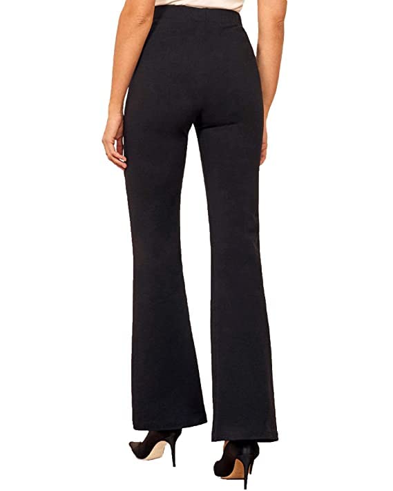 Image of Dream Beauty Fashion Women's High Waist Bell Bottom Trouser, Elastic Flared Bootcut Pants, Stretchy Parallel Leg for Casual Office Work wear