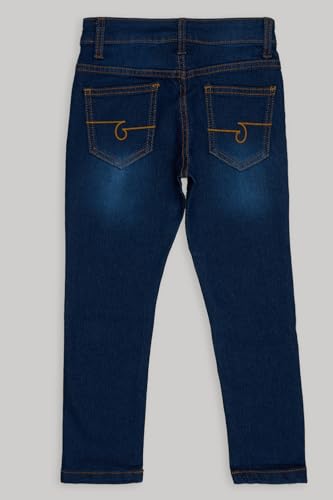 Image of Pantaloons Junior Kids Cotton Stretch Blend Jeans | Slim Fit | Mid Rise Waist | Full Length