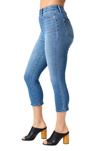 Judy Blue High Waist Cool Denim Pull On Capri 781113