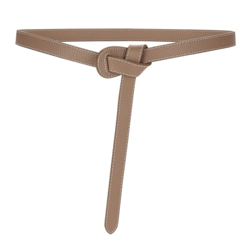 Belt For Women's Decoration Versatile Suit Soft Knotted Cowhide Belt With Dress