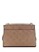 Imagen de GUESS bolso de hombro bolso bandolera Cresidia II Convertible Xbody Flap Bag Dark Taupe Logo marrón topo