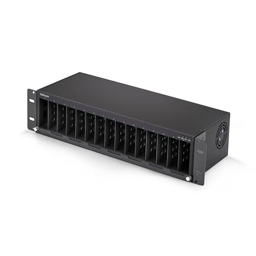 Image of StarTech 15-Slot Unmanaged Media Converter, TAA (MCM15-MEDIA-CHASSIS) | 19in Rackmount for MCM Media Converter Series, Active Cooling