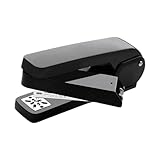 KiBcsLic Swivel Stapler Manual Rotatable Compact Desktop Stapler Office Stapling Tool for Travel Construction Dorm, Black