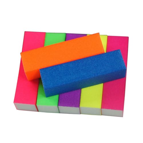 HONITANO 10 piezas Bloques Pulidores de Esponja para Uñas de Manicura y Pedicura Suave Diseño Ligero y Lavable Uso Profesional y Doméstico para Dedos y Pies Colores Color Color Aleatorio