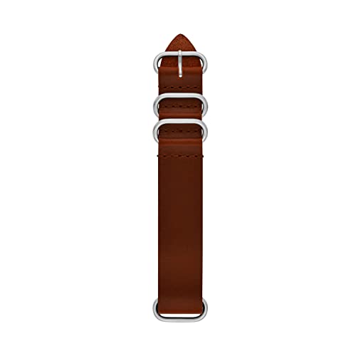 Image of Fossil Men's 22mm Dark Brown LiteHide Leather Watch Band